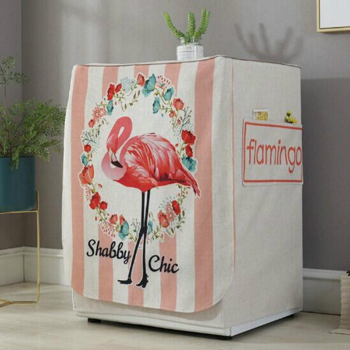 Cartoon Cotton And Linen Drum Roller Washing Machine Dust Cover - Size 83X60X60Cm