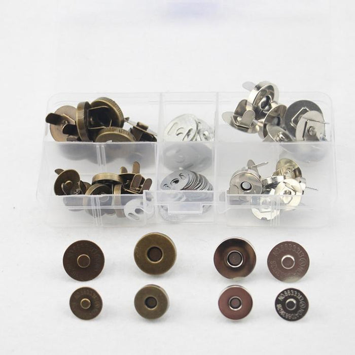 20-Piece Luggage Snap Buckle Set 1.4Cm + 1.8Cm Bronze & Silver