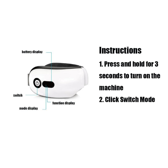 Air Pressure Eye Massager Black