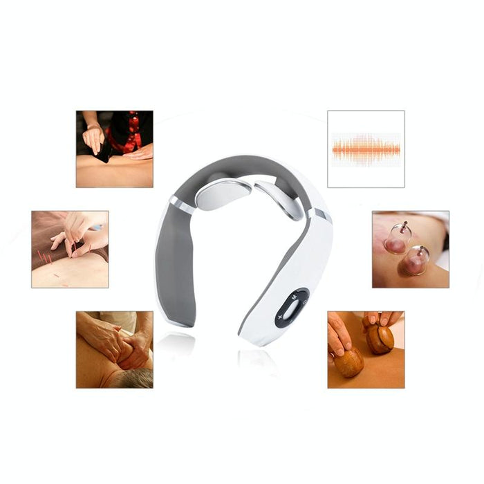 Intelligent Cervical Massager Electromagnetic Vibration Red
