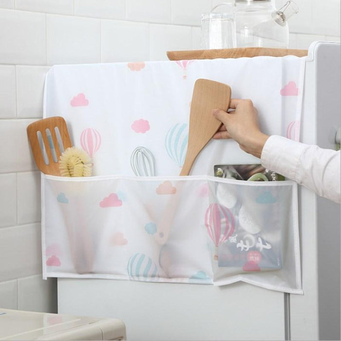 Simple Printing Refrigerator Household Appliance Waterproof Kitchen Storage Dust Cover Balloon