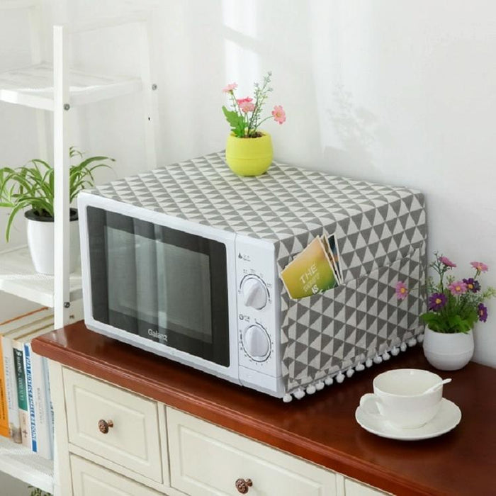Cotton Linen Universal Microwave Oven Dustproof Storage Cover
