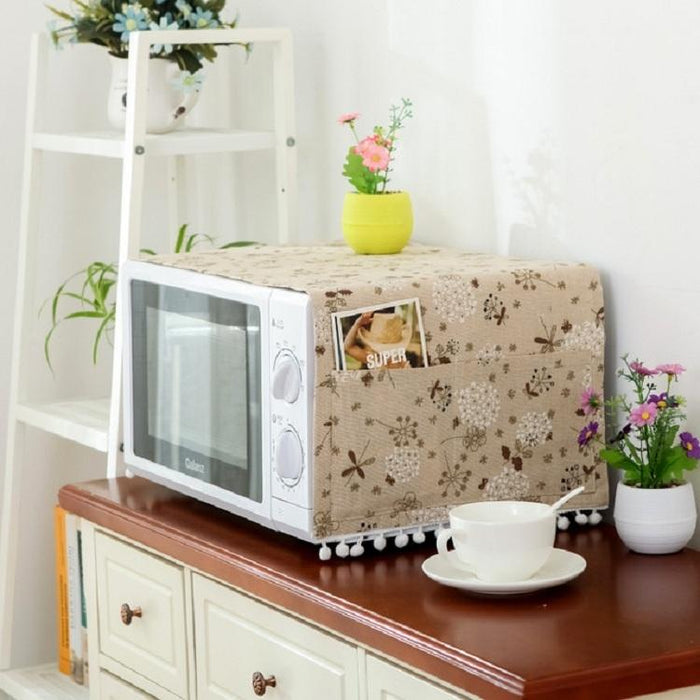 Cotton Linen Universal Microwave Oven Dustproof Storage Cover