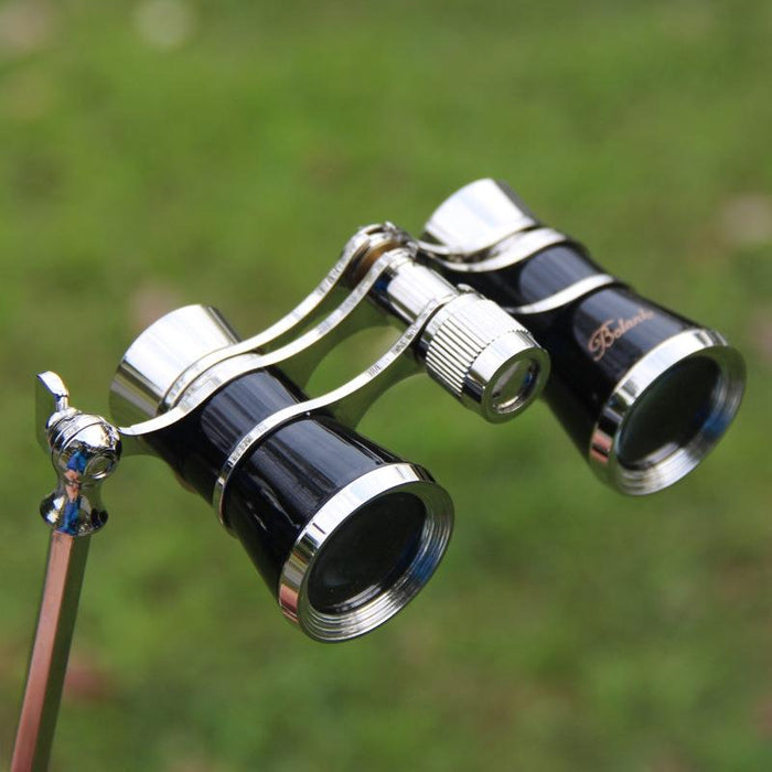 Metal 3 X 25 Lady With Handle Chrome Double Cylinder Telescope