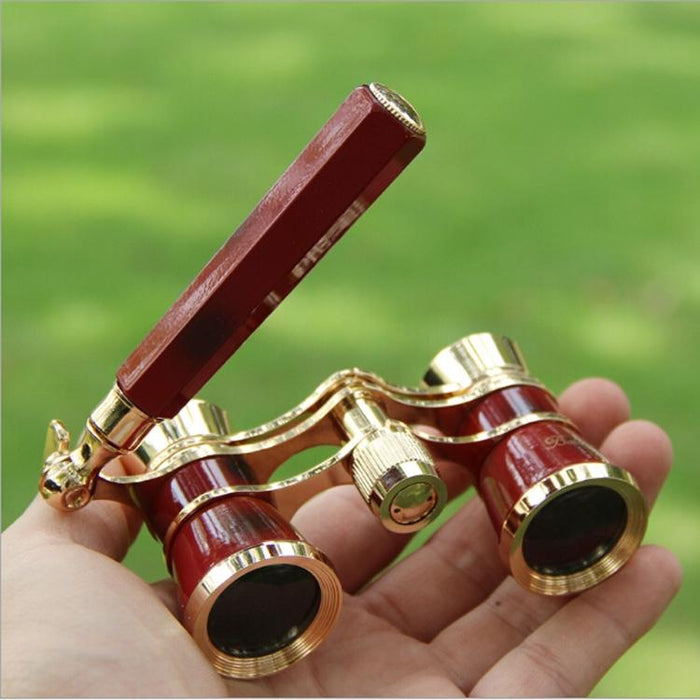 Metal 3 X 25 Lady With Handle Chrome Double Cylinder Telescope