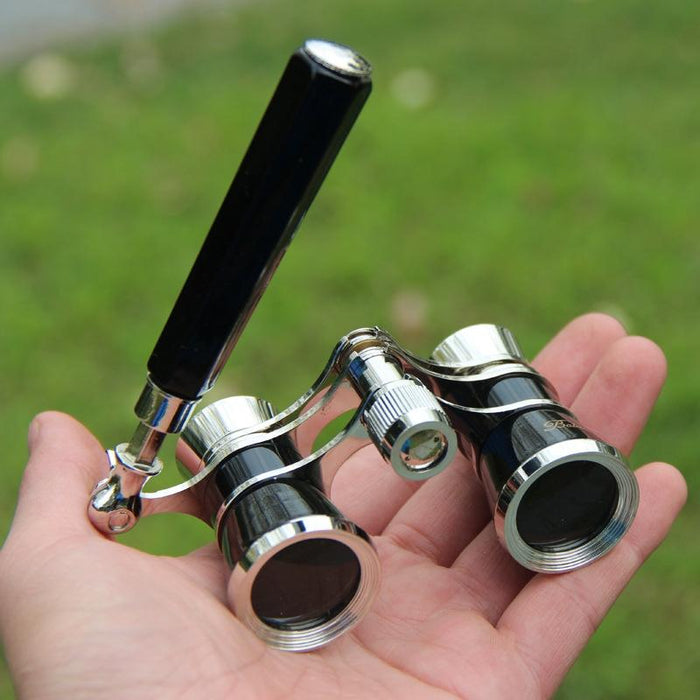 Metal 3 X 25 Lady With Handle Chrome Double Cylinder Telescope