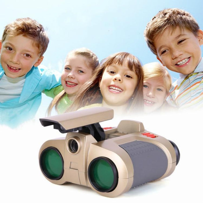 Children Night Vision Device 4X30 Binoculars With Lights Adjustable Focus Telescope