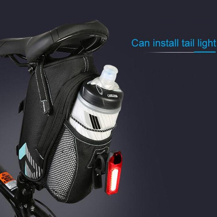 1.8L Bike Tail Bag With Taillight Black