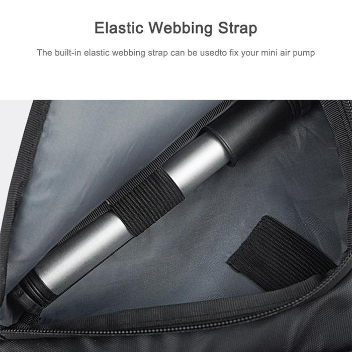 1.5L Black Triangle Bike Bag Durable Wax Polyester