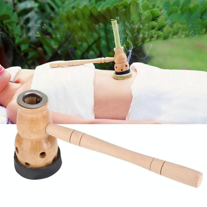 Wooden Gourd Moxibustion Box For Moisture Massage Device