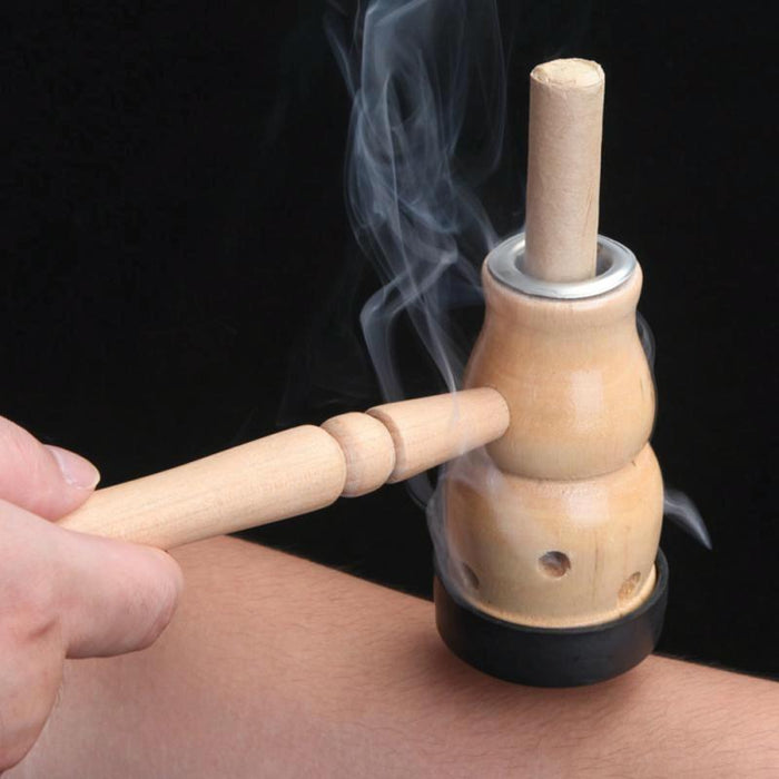 Wooden Gourd Moxibustion Box For Moisture Massage Device
