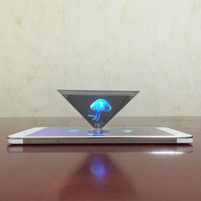 10-Piece 3D Pyramid Holographic Projection Film For Mobile Phones