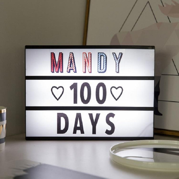 Handmade Alphabet Puzzle Light Box Night Light With Black & White Cards