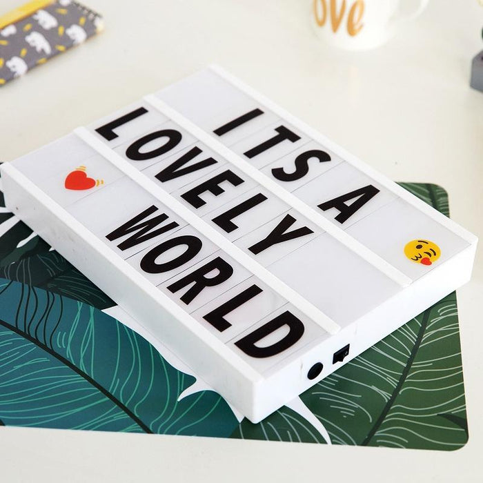 Handmade Alphabet Puzzle Light Box Night Light With Black & White Cards