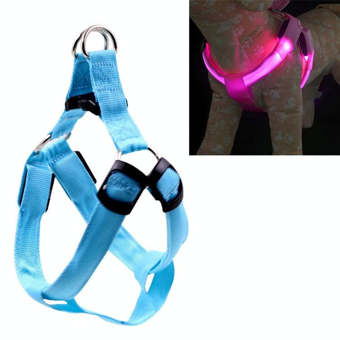 Led Light Double Sided Pet Harness For Cats And Dogs Size S