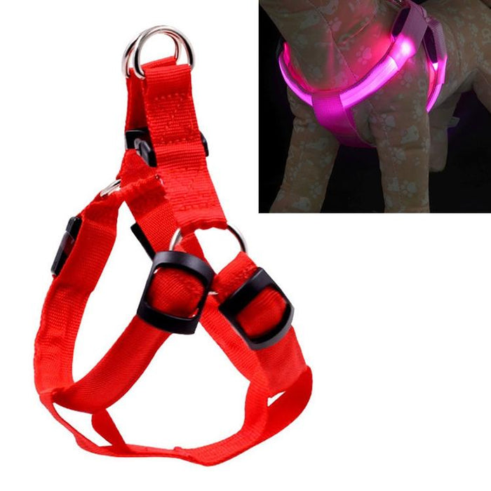 Led Light Double Sided Pet Harness For Cats And Dogs Size M
