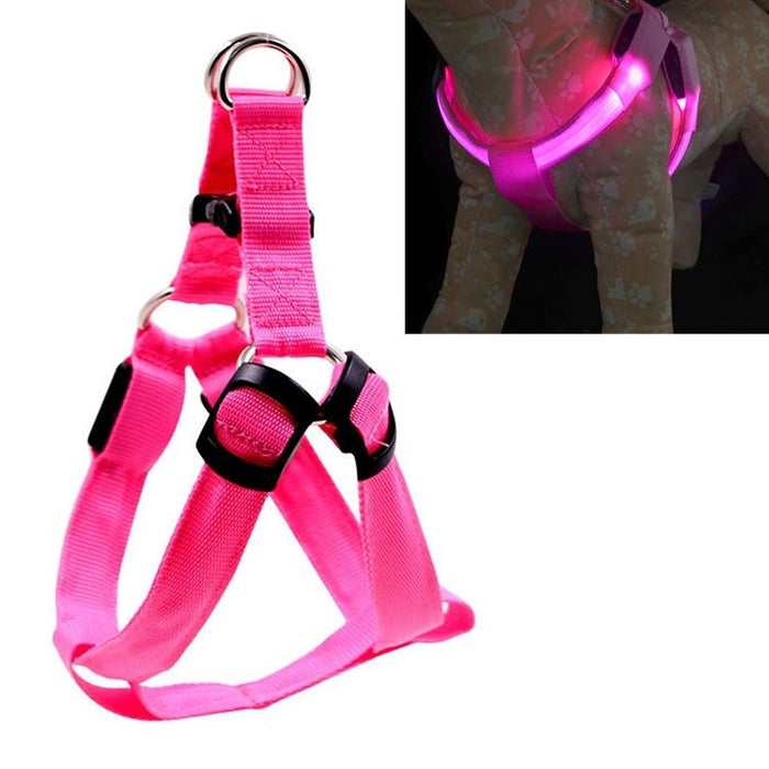 Led Light Double Sided Pet Harness For Cats And Dogs Size M