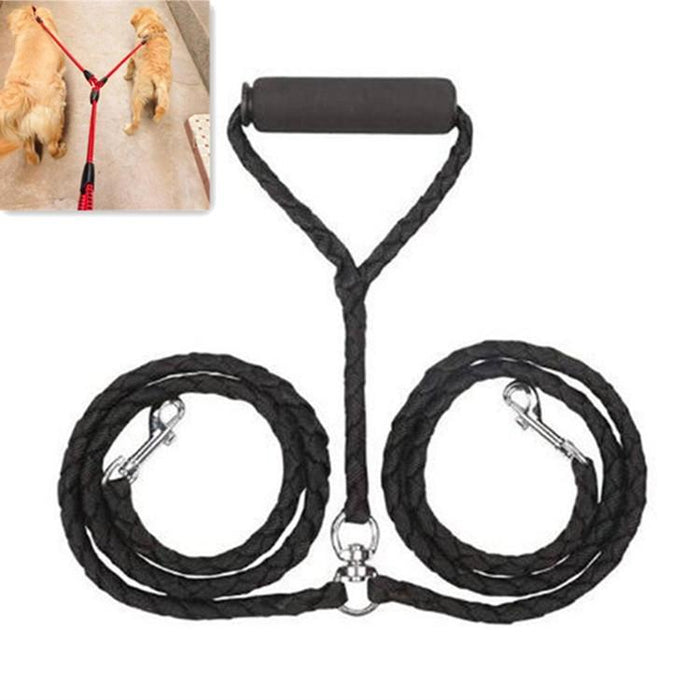 Anti Winding Double Dog Leash 1.4M