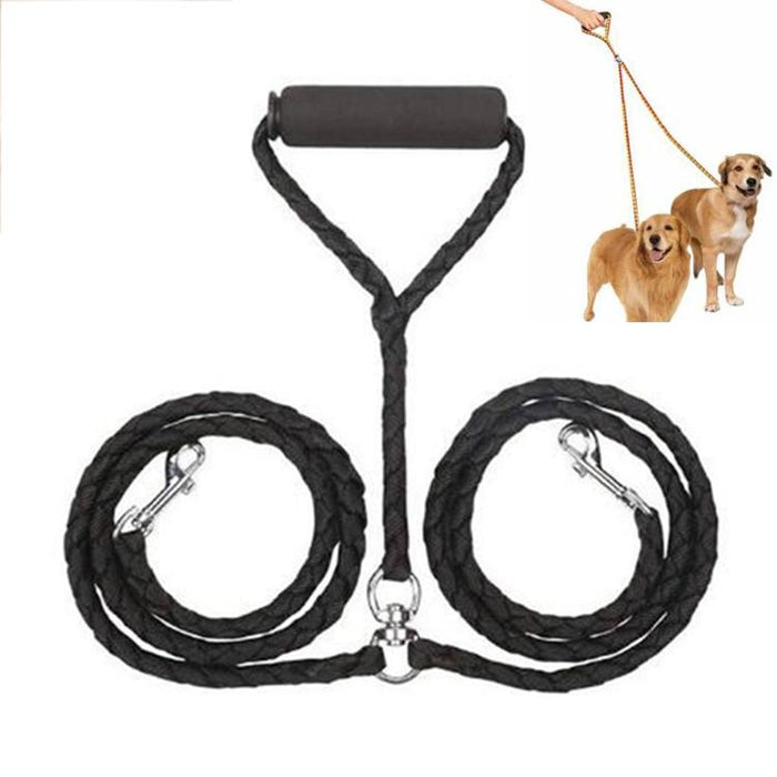 Anti Winding Double Dog Leash 1.4M