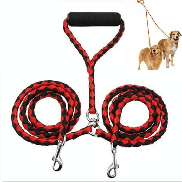 Anti Winding Double Dog Leash 1.4M