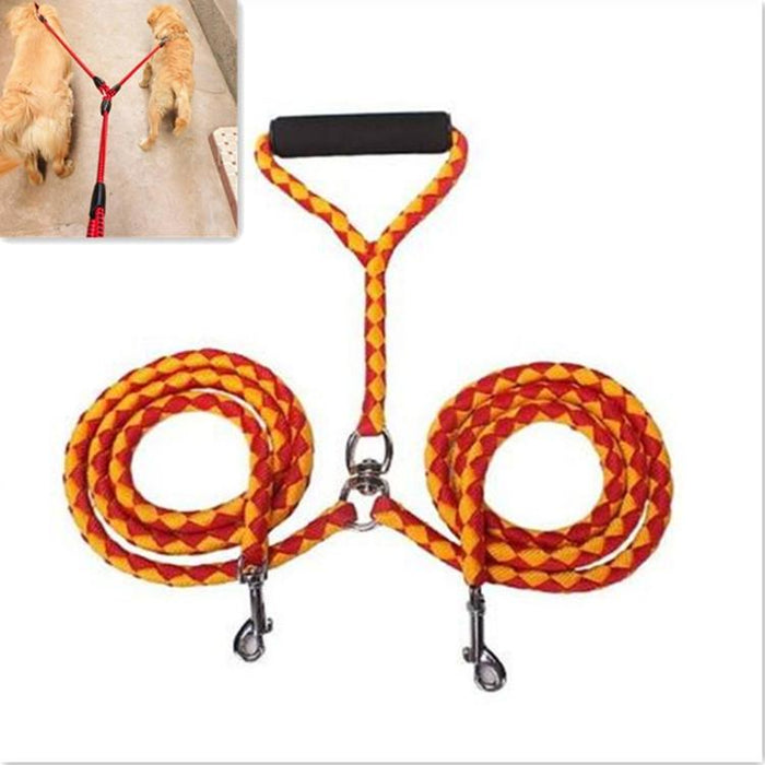 Anti Winding Double Dog Leash 1.4M