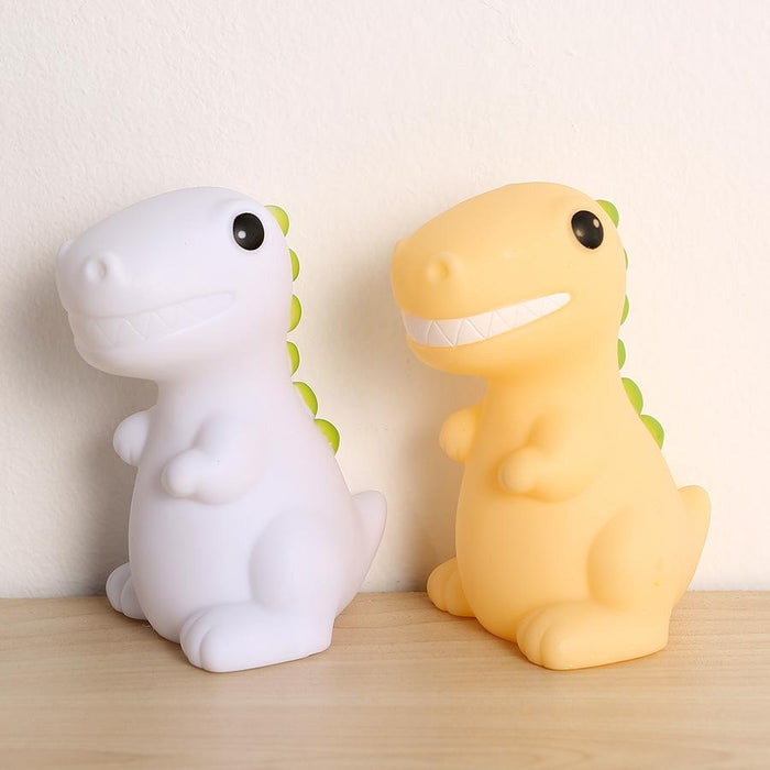 3-Piece Eco Silicone Led Dinosaur Night Light White