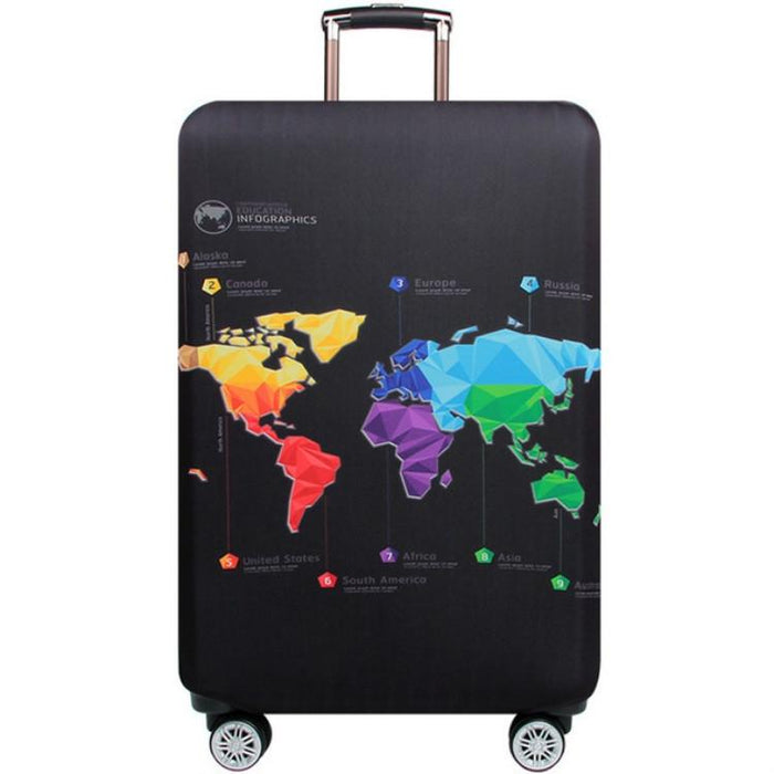 Travel Luggage Cover Suitcase Dustproof Scratch-Proof Protection Elastic Sleeve - Size M Size 22 To 24 Inch