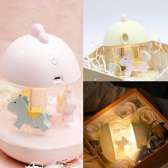 Night Light Sleep Lamp With Carousel Music F10 Atmosphere Table