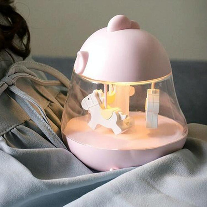 Night Light Sleep Lamp With Carousel Music F10 Atmosphere Table