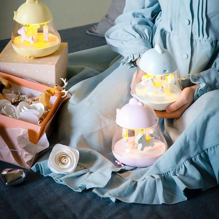 Night Light Sleep Lamp With Carousel Music F10 Atmosphere Table