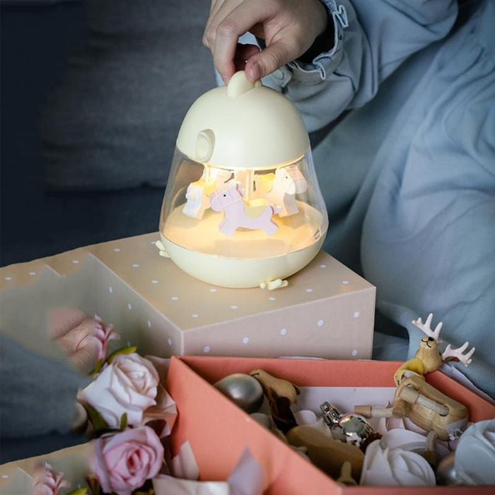 Night Light Sleep Lamp With Carousel Music F10 Atmosphere Table
