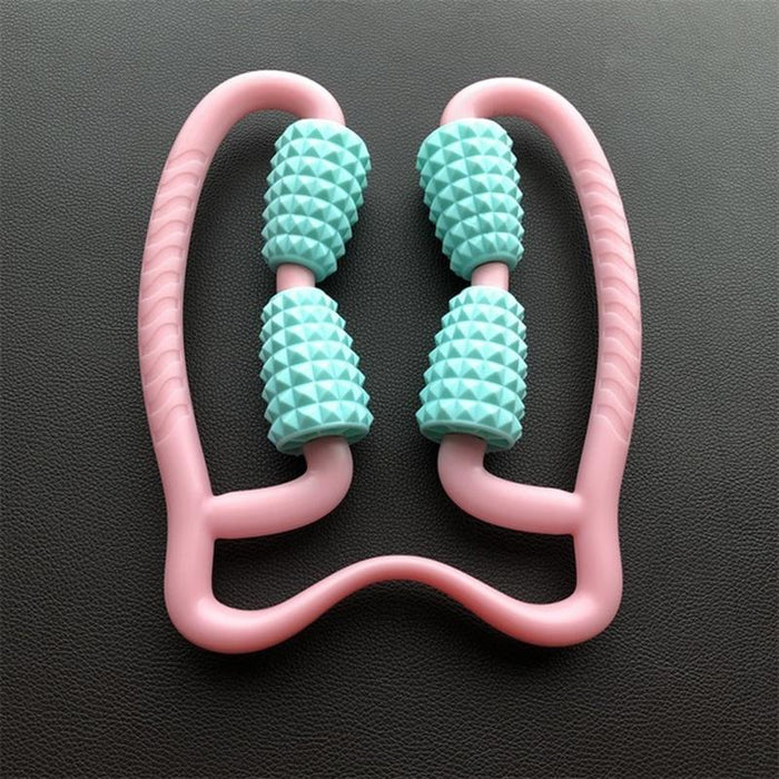 Manual Plastic Steering Wheel Leg Roller Massager Random Colour