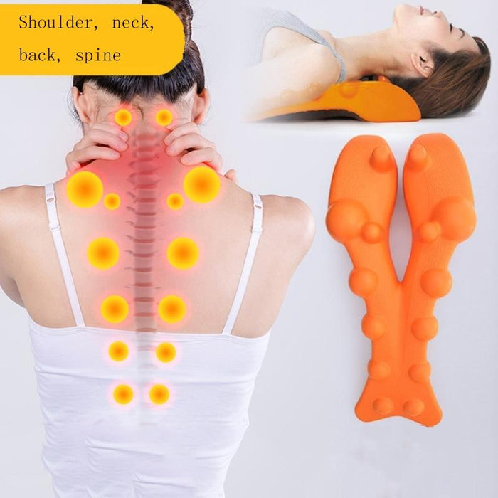 Orange Shiatsu Lumbar Massager Soothing Spine Cushion
