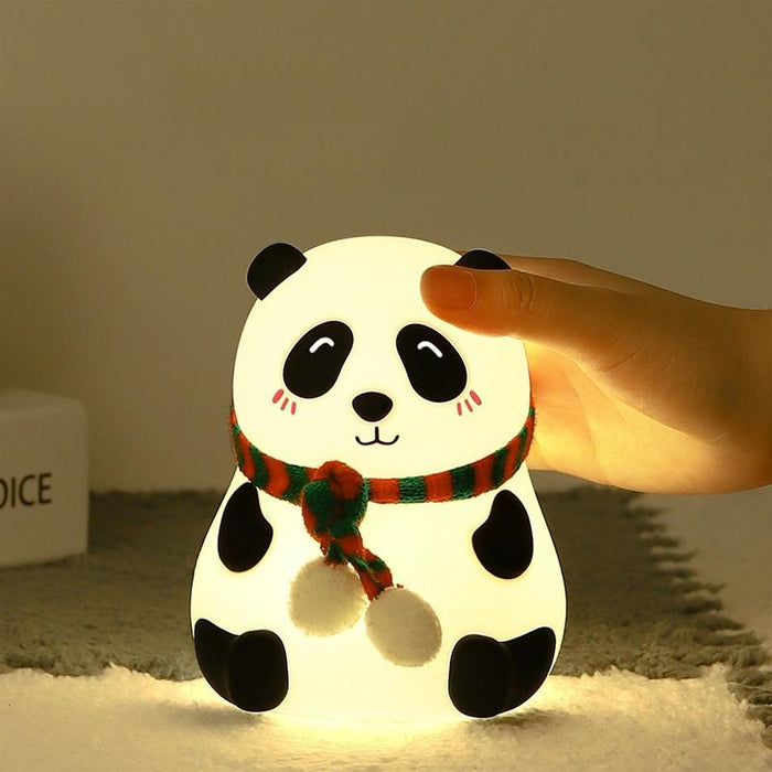 Usb Charging Panda Night Light Touch Control Colourful Silicone Lamp