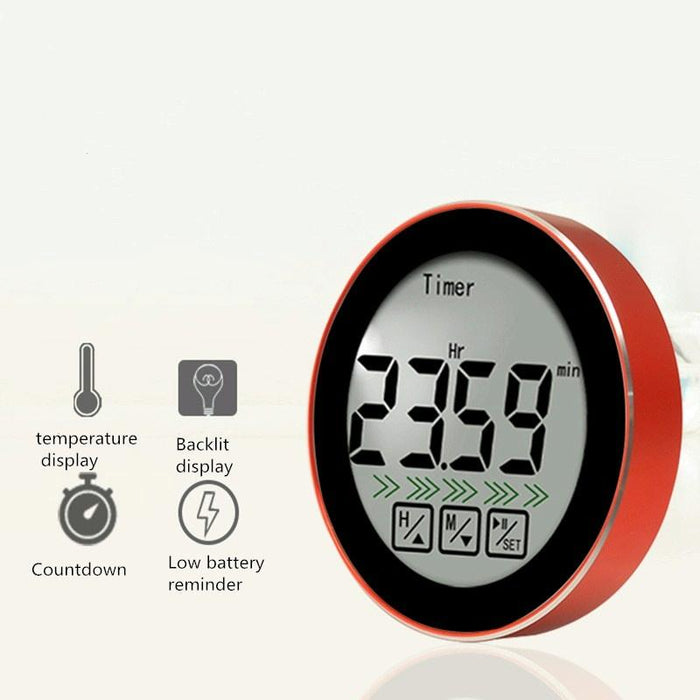 3 In 1 Thermometer: Room Temp Food Probe Countdown