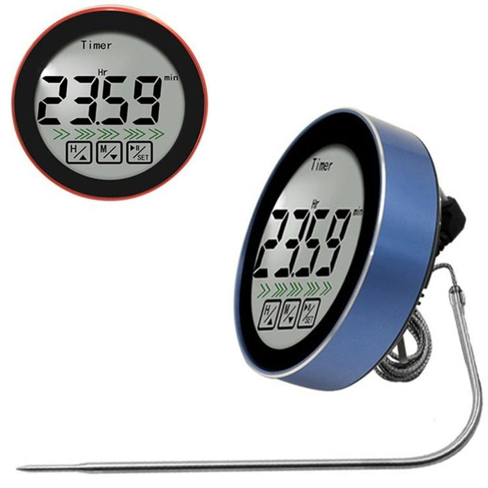 3 In 1 Thermometer: Room Temp Food Probe Countdown