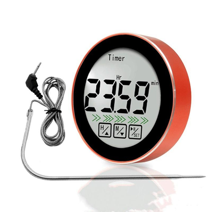 3 In 1 Thermometer: Room Temp Food Probe Countdown