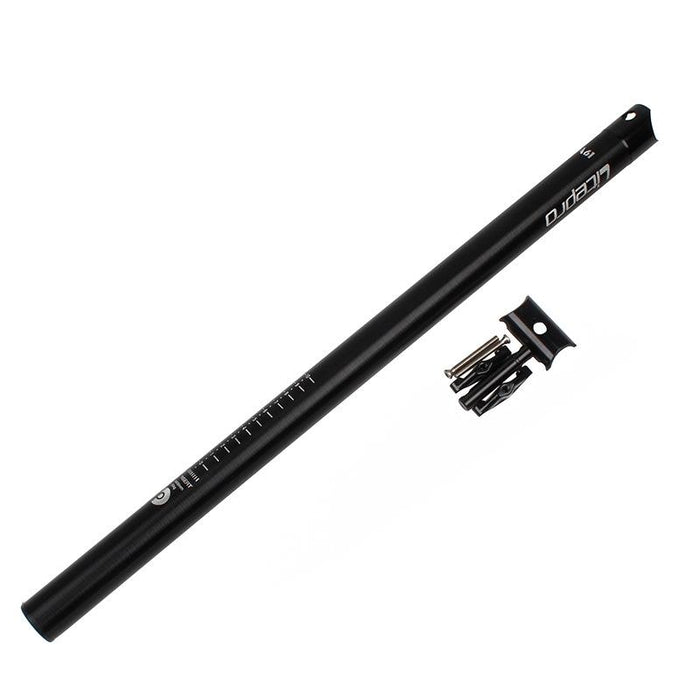 33.9Mm Folding Bike Seatpost In Black With Plum Blossom Design