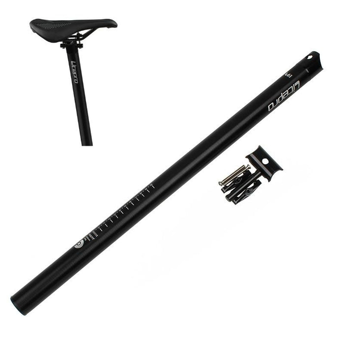 33.9Mm Folding Bike Seatpost In Black With Plum Blossom Design