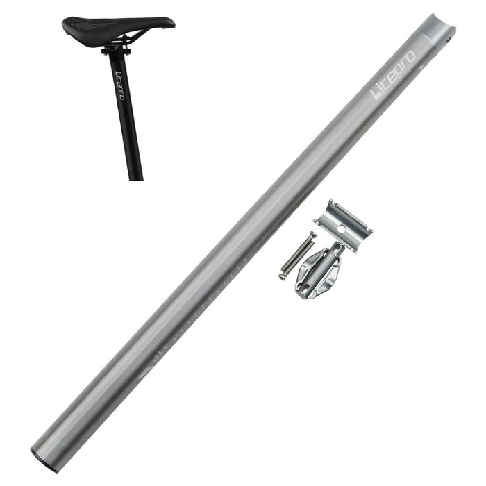 33.9Mm Folding Bike Seatpost In Titanium Plum Blossom