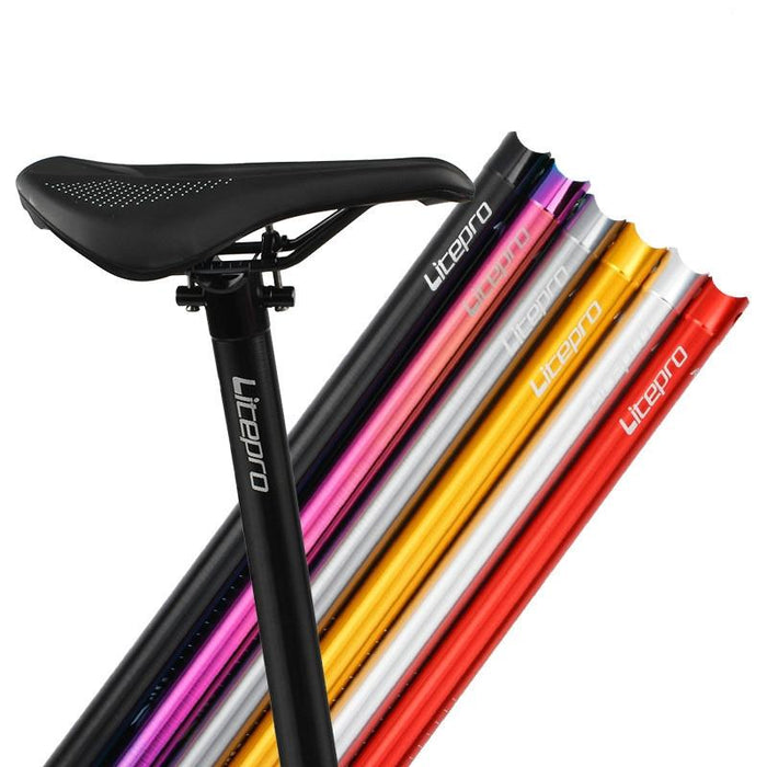 33.9Mm Folding Bike Seatpost With Plum Blossom Design