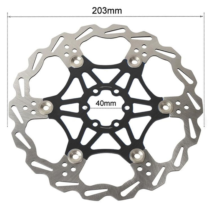 203Mm Black Mountain Bike Brake Disc With Six Nails