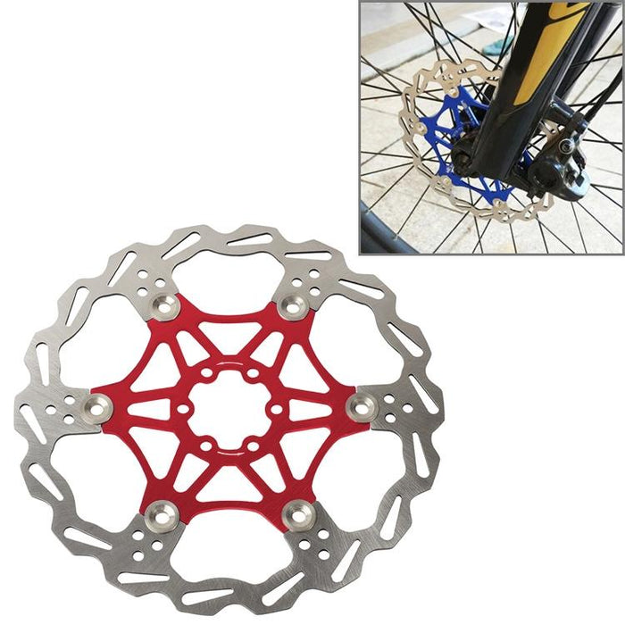 203Mm Red Mountain Bike Brake Disc With Six Nails