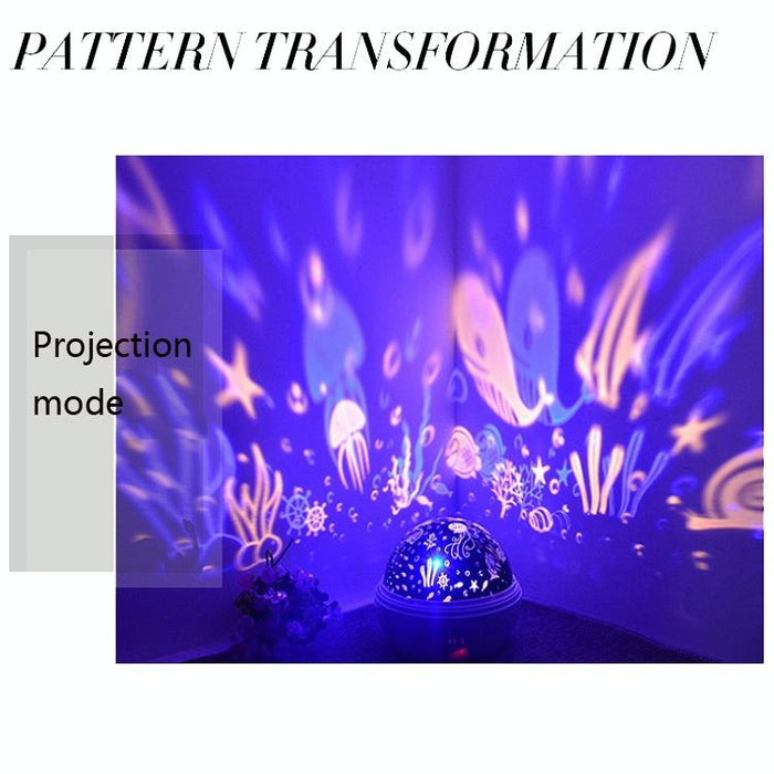 Usb Rotating Starry Sky Ocean Projector Night Light