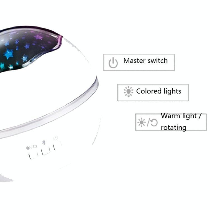 Usb Rotating Starry Sky Ocean Projector Night Light