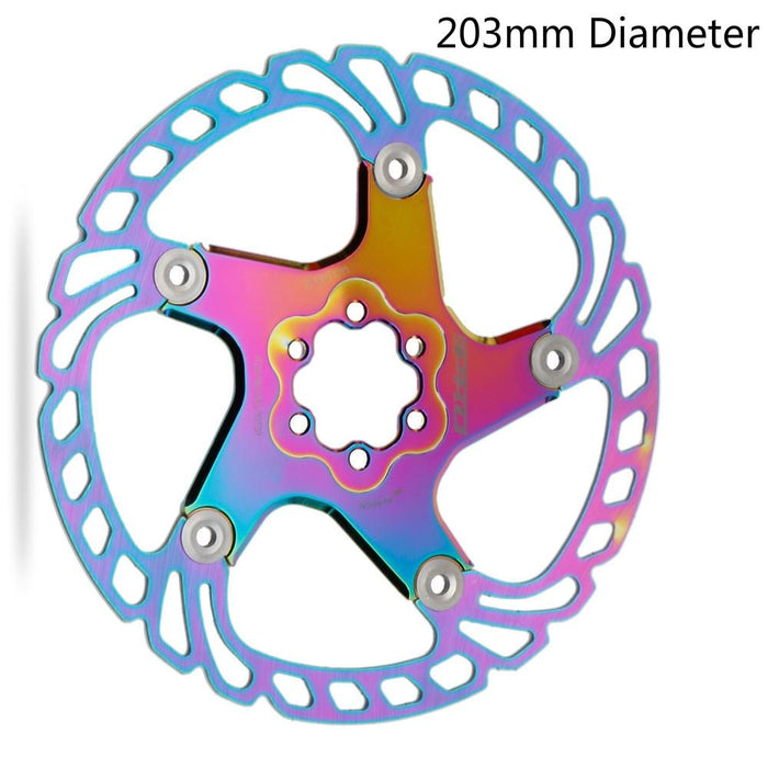 203Mm Colourful Floating Disc Brake For Road & Mountain Bikes