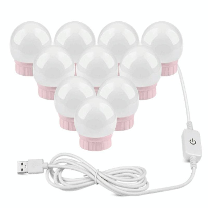 Dimmable Usb Touch Makeup Mirror Light 2 Leds