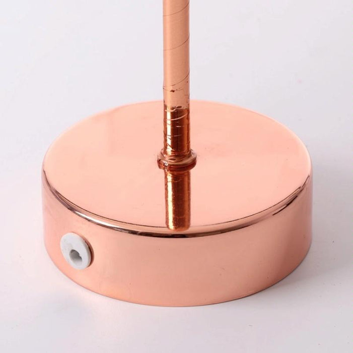 Feather Table Lamp With Led Night Light Wrought Iron & Copper Wire