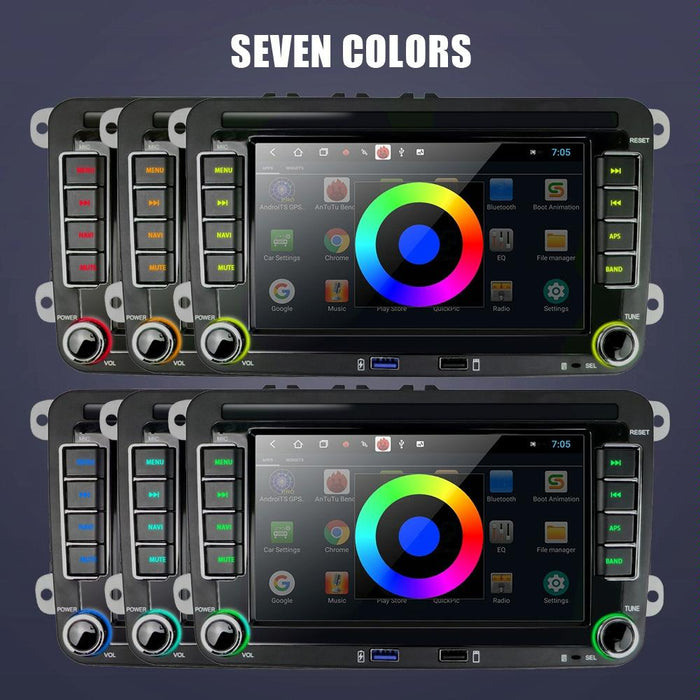 7 Inch Android 10.0 Car Multimedia Player Navigation Bluetooth Reversing Integrated - 2 + 16G