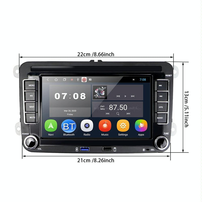 7 Inch Android 10.0 Car Multimedia Player Navigation Bluetooth Reversing Integrated - 2 + 16G